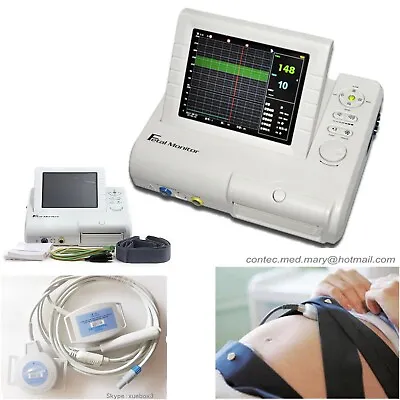 Fetal Monitor Prenatal Heart FHR TOCO Fetal Movementthree-in-one Transducers CE • $459