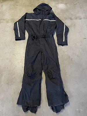 Obermeyer Adult Large Ski Suit Black Gray One Piece Snow Coveralls Y2K Mens Axis • $44.99