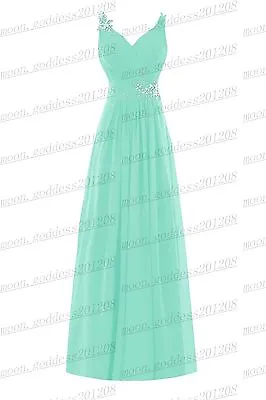 Long Chiffon Wedding Evening Formal Party Dresses Ball Gown Prom Bridesmaid 6-28 • £41.99