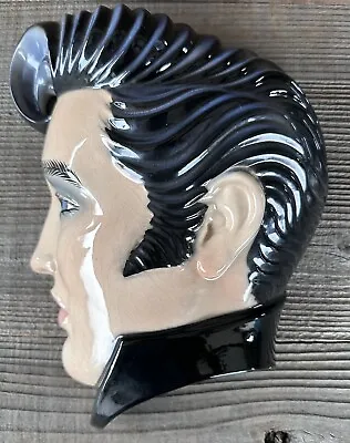 Vintage ELVIS PRESLEY Ceramic Wall Face Mask By CLAY ART San Francisco • $49.99