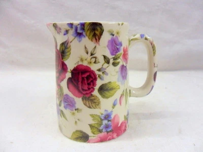 £12.99 • Buy Summer Rose Chintz Half Pint Jug Pitcher Jug By Heron Cross Pottery