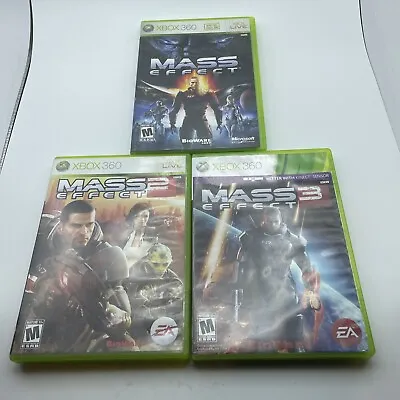 Mass Effect 1 2 & 3 - Microsoft Xbox 360 Game Trilogy Bundle Lot • $14.95