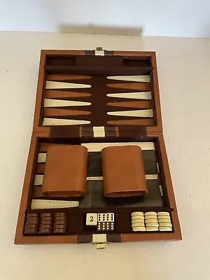 Vintage Aries Beverly Hills Backgammon Travel Portable Set Clean Complete • $19.95