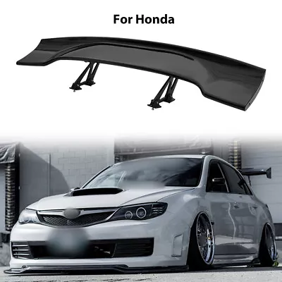 57  JDM GT Style ABS Rear Trunk Spoiler Tail Wing Universal Fitment Gloss Black • $117.28