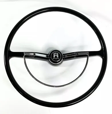 Black Steering Wheel W/ Horn Button Ring For 1962-1971 Volkswagen Models • $184.99