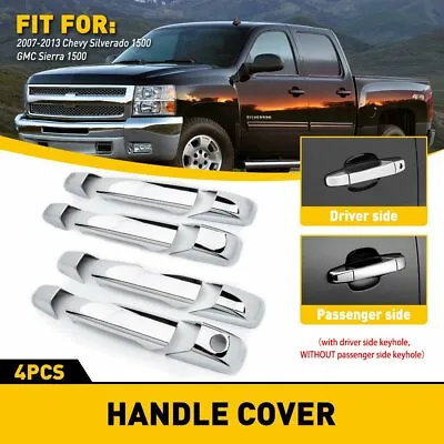 4x Chrome Door Handles For 2007-2013 Chevy Silverado & Silverado Tahoe Car Parts • $17.79