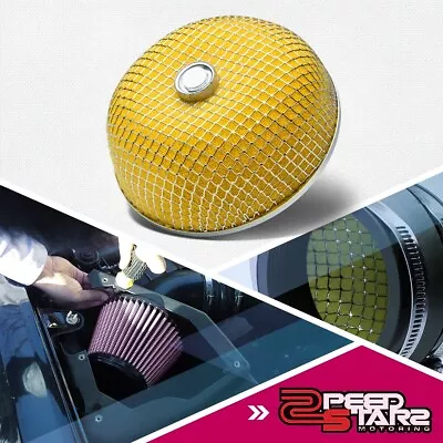 3  Short Ram/cold Air Intake Mushroom Washable Gauze Yellow Rubber Filter+clamp • $11.99