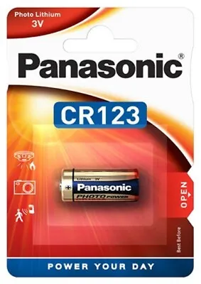 2 X CR123A CR123 CR17345 Photo Battery 3V Lithium Panasonic IN Blister • $27.28