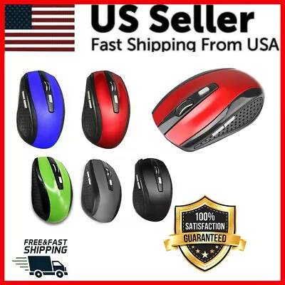 2.4GHz Wireless Optical Mouse Mice Adjustable DPI W/ USB Receiver For PC Laptop • $6.62