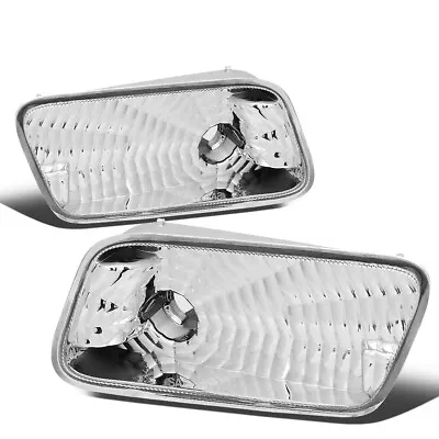 Fit 2000-2003 Mercedes W210 E-Class Pair Chrome Housing Front Side Bumper Light • $18.88