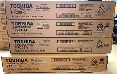 Set Of Toshiba TFC55C Cyan TFC55M Magenta TFC55Y Yellow TFC55K Black Toner 5520C • $199.99