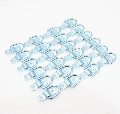 US 24pcs 1/4  Zinc-plated Steel D Ring Tie Down Anchor For Car Truck Trailers RV • $24.29