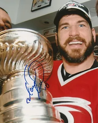 MARK RECCHI SIGNED CAROLINA HURRICANES STANLEY CUP 8x10 PHOTO #1 Autograph • $14.62