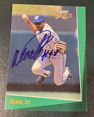 1993 Score Select Manny Lee #380 Auto Signed Autograph Blue Jays • $8