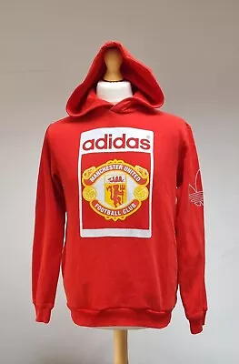 Manchester United Adidas Originals Hoodie / Sweatshirt Size: Adults Small Retro • £28