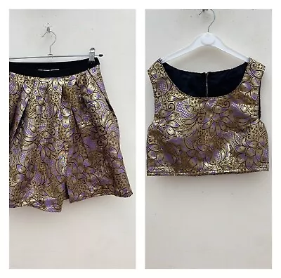 Marni At H&M Gold Lilac Skirt With Top Size 8 • $37.32