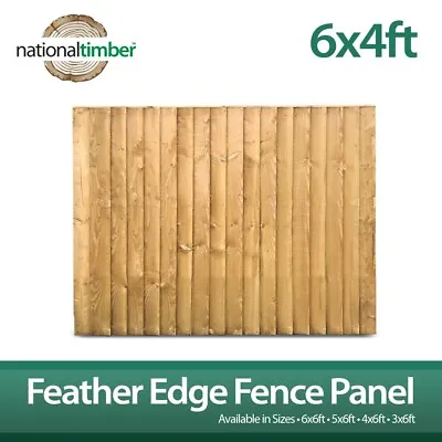 6ft X 4ft Feather Edge Garden Fence Panels Heavy Duty 6x4 Closeboard • £33.99