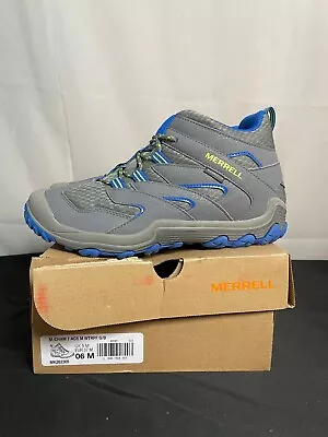 Merrell Chameleon 7 Access Gray Blue Waterproof Hiking Boots Size US 6M • $31.49