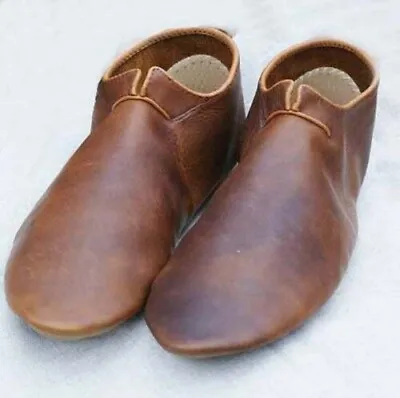 Medieval Shoes Leather Shoes Viking Shoes Larp Shoes Renaissance Shoes Sale • $133
