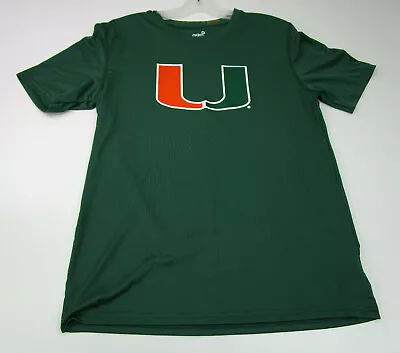 Miami Hurricanes Shirt Mens Extra Large Green Orange UM Football Lightweight A12 • $15.85