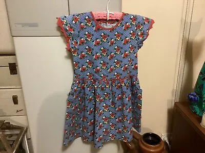 OOBI Dress Blue Red White Floral Pattern Size 6 Years • $18