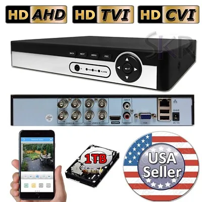 Sikker 8 Ch Channel DVR Security Camera System 1080P HDMI With 1TB Hard Drive • $113.99