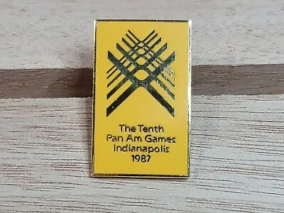 VTG The Tenth Pan Am Games 1987 Indianapolis IN Souvenir Lapel Hat Pin Back  • $10.99