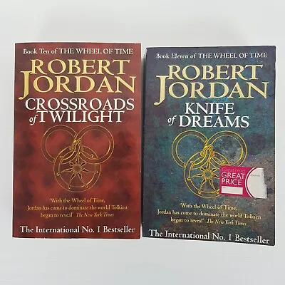 Crossroads Of Twilight Knife Of Dreams Wheel Of Time 10 & 11 By Robert Jordan PB • $24