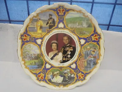 Queen Elizabeth Golden Wedding Plate;  8  Diameter;  Peter Jones China. Rare. • £6.49