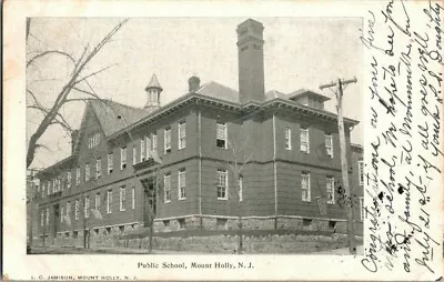 1907. Mount Holly Nj. Public School House. Postcard Ep23 • $12.95