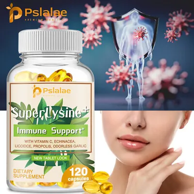 SuperLysine Capsules 470mg - For Cold Sore And Herpes Relief - With L-Lysine • $12.86