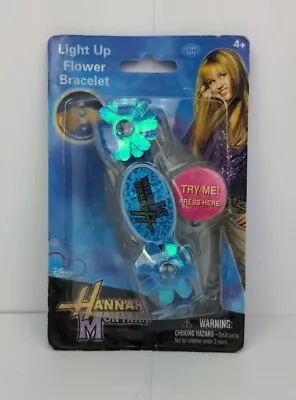 Disney Hannah Montana Light Up Flower Bracelet  Flashes Rainbow Colors BLUE • $8.88