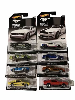 Hot Wheels Mustang 50 Years Set Of 8 Cars - New On Card • $45.99