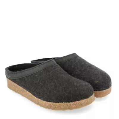 Haflinger Torben Graphite Wool Slippers Men/women Clogs Grey • £98.36