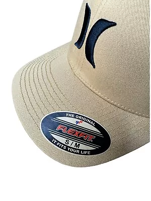 Hurley Flexfit Hat Cap Size S - M Beige Color Textured Pattern NEW! • $19.90