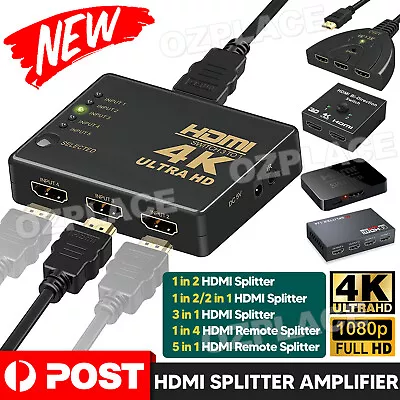 HDMI Splitter 1 In 2 Out Cable Adapter Converter 1080 Multi Display Duplicator A • $5.85