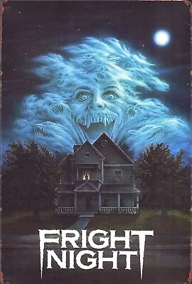 Horror Movie: Fright Night Tin Metal Sign • $18