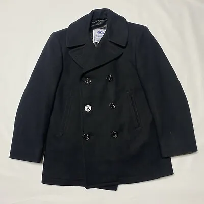 DSCP Quarterdeck Collection Men's US Navy  Pea Coat Size 38S 38 S Vintage EUC • $99.99