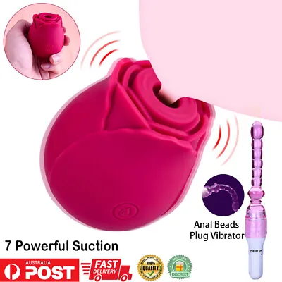 $20.95 • Buy Rose Clitoris Sucking Vibrator Dildo Tongue Sucker Clit Stimulator Woman Sex Toy