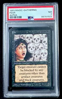 PSA 7 Alpha Fear 1993 Vintage Graded Magic The Gathering MTG NM Near Mint • $79.99