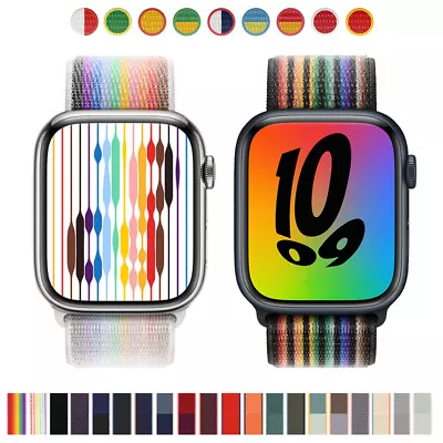 $5.94 • Buy Nylon Sport Loop Band Strap For Apple Watch Series 9 8 7 6 5 4 SE 40/44/41/45mm