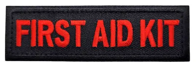 First Aid Kit Embroidered Patch [3.5 X 1.0 -Hook Fastener Backing - FP7] • $7.99
