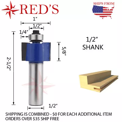 Tideway Carbide PRO WL6222 1/4 X 5/8 Groove/Rabbet 1/2 Shank Router Bit • $4.99