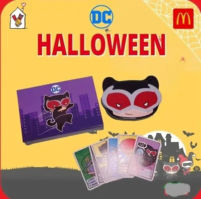 McDonald's CATWOMAN Halloween DC Super Heroes & Villains Collectors Tin Play Set • £3.79