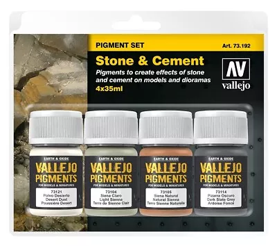 VAL73192 - AV Vallejo Pigments Set - Stone & Cement • £13.99