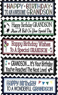 5 GRANDDAUGHTER Or GRANDSON BIRTHDAY Greeting Card Craft Sentiment Banners • £1.49