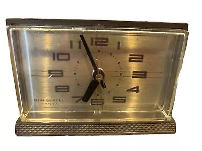 Cool Vintage Retro 70’s Vibe GE Plug In  Alarm Clock Faux Marble Gold Face • $20