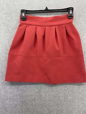 $14.99 • Buy Zara Basic Women's Skirt Tulip A Line Solid Coral Size XS Acetate