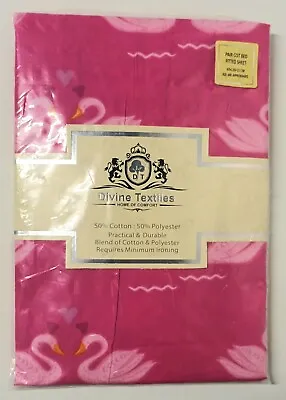 Pair Of Cot Bed Fitted Sheets Pink 60x120+16cm • £6.90