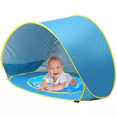 Baby Games Beach Tent Children's Play Water Tent Up Shade Tent With Pool UK • £25.09